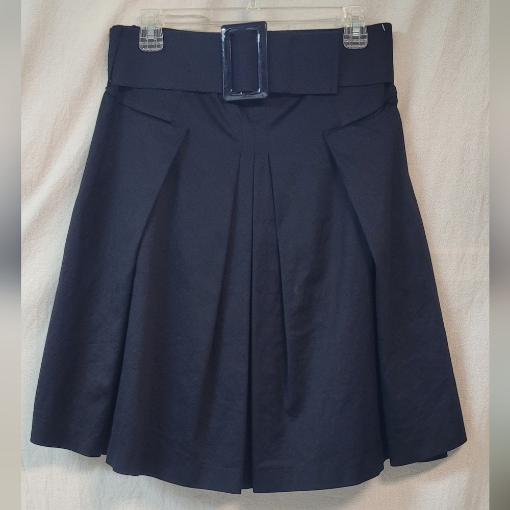 Women’s Black A-Line Skirt with Belt